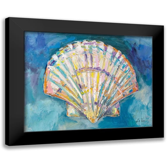 Vertentes, Jeanette 24x20 Black Modern Framed Museum Art Print Titled - Scallop Shell