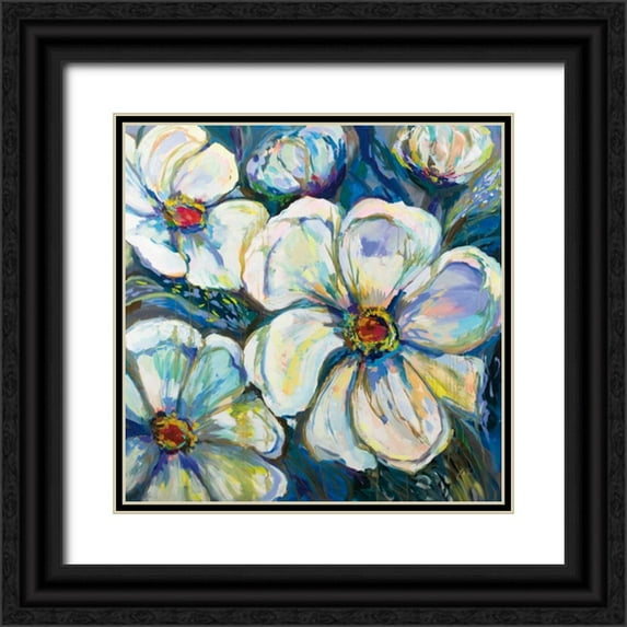 Vertentes, Jeanette 26x26 Black Ornate Wood Framed with Double Matting Museum Art Print Titled - Summer Rain