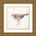 thumbnail image 1 of Vertentes, Jeanette 26x26 Gold Ornate Wood Framed with Double Matting Museum Art Print Titled - Coastal Plover IV Linen, 1 of 4