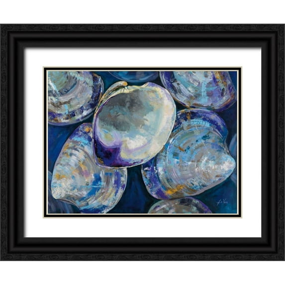 Vertentes, Jeanette 32x25 Black Ornate Wood Framed with Double Matting Museum Art Print Titled - Quahog Dig
