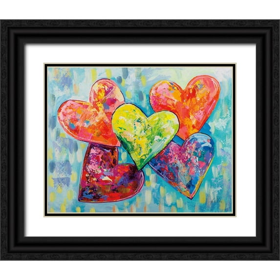 Vertentes, Jeanette 32x26 Black Ornate Wood Framed with Double Matting Museum Art Print Titled - Family Love