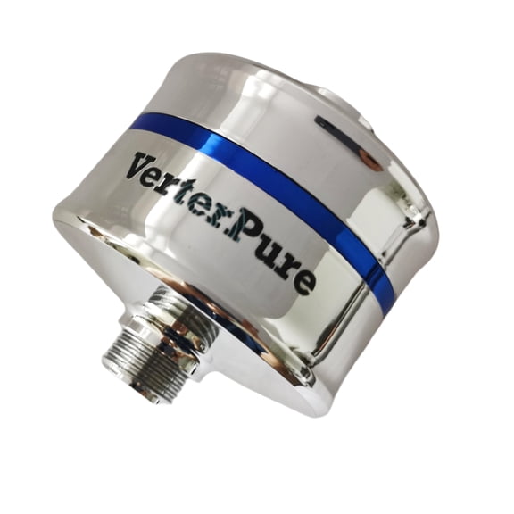 VerterPure Compact Shower Filter, Polished Chrome, 100% KDF 55 Filtration, Remove Heavy Metals, Chlorine