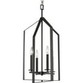 thumbnail image 1 of Vertex Collection Four-Light Matte Black Contemporary Foyer Light, 1 of 20