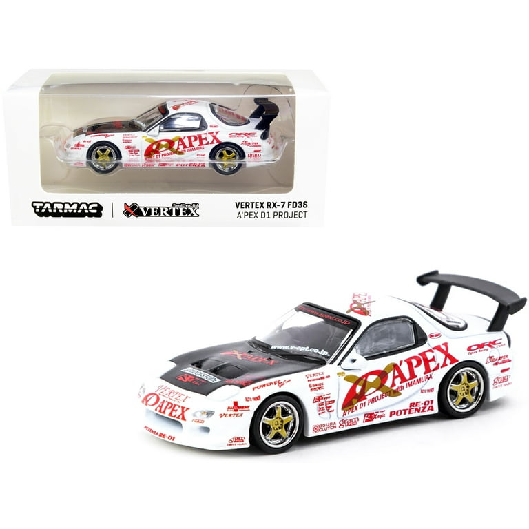 Vertex RX-7 FD3S White with Graphics RHD 