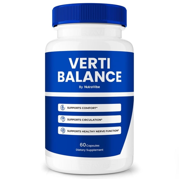 Verti Balance Natural Daily Support Blend for Nerves, Memory & Focus | VertiBalance Easy-to-Take Capsules (60 Capsules)