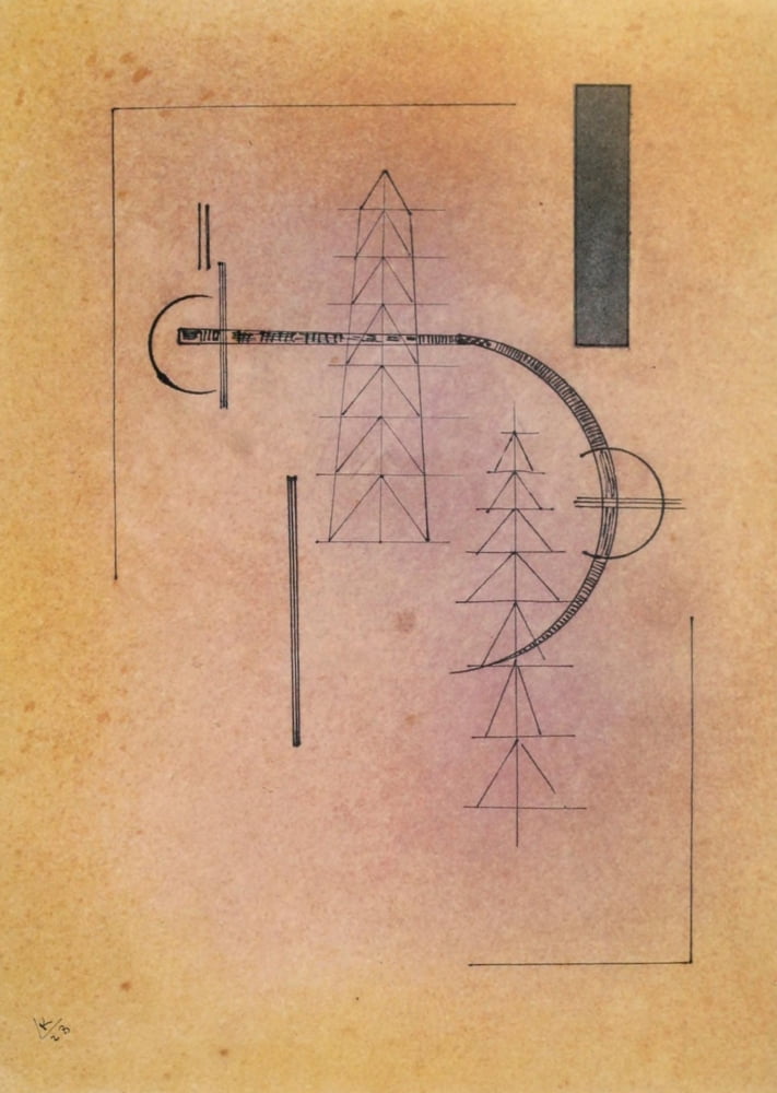 Vertical Accent 1928 Canvas Art - Wassily Kandinsky (24 x 36)