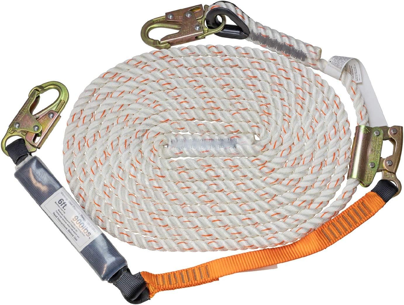 Vertical Assembly, 3 Strand Fall Rope, With Shock Absorber, Positioning