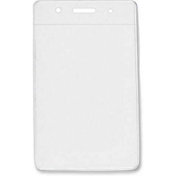 Vertical Badge Holder with Clear Color Bar, Data/Credit Card Size (Pack of 100)