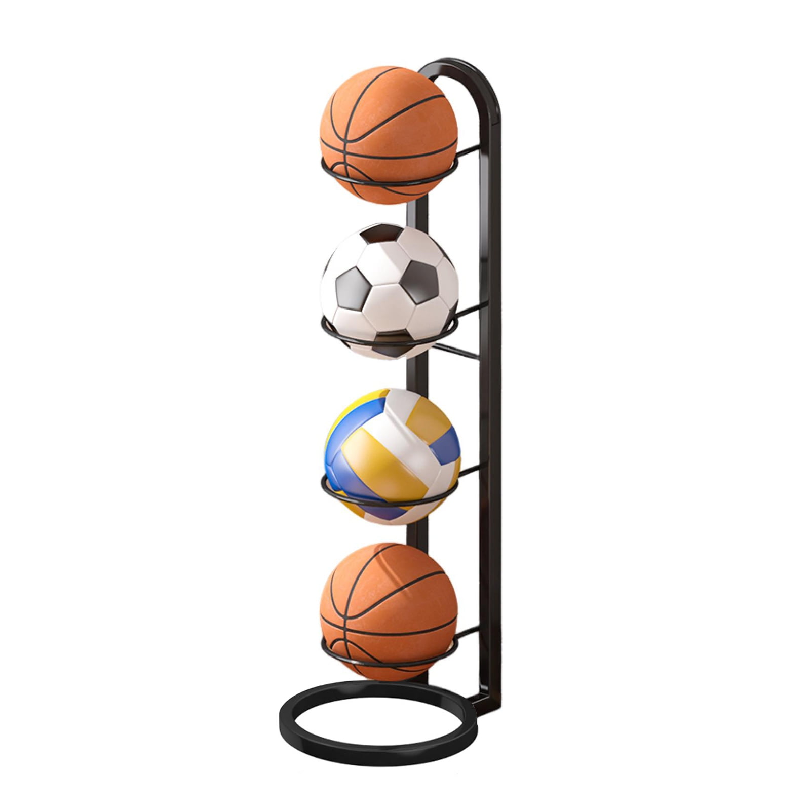 Vertical Ball Storage Rack for Basketball Volleyball Football Soccer ...