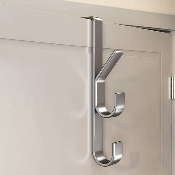 Vertical Bar Hook | Punching-Free Over Door Organizer for Clothes, Leather Bags, | Space-Saving Storage Strip | No Drill Installation | Durable Material