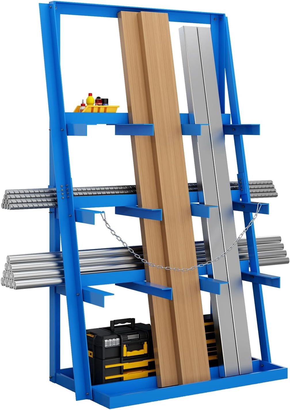 Vertical Bar Rack, 3000 Lbs Weight Capacity, Steel Bays Long Parts ...