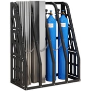 Vertical Bar Rack Standing Storage Rack with Galvanized Chains, Steel Vertical Long Parts Storage Rack, 4 Bays Lumber Storage Rack, 47W x 24D x 60H, 6000 lb. Capacity