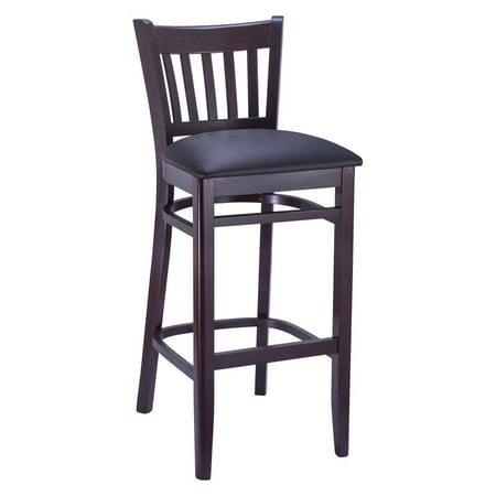 Vertical Bar Stool in Dark Mahogany