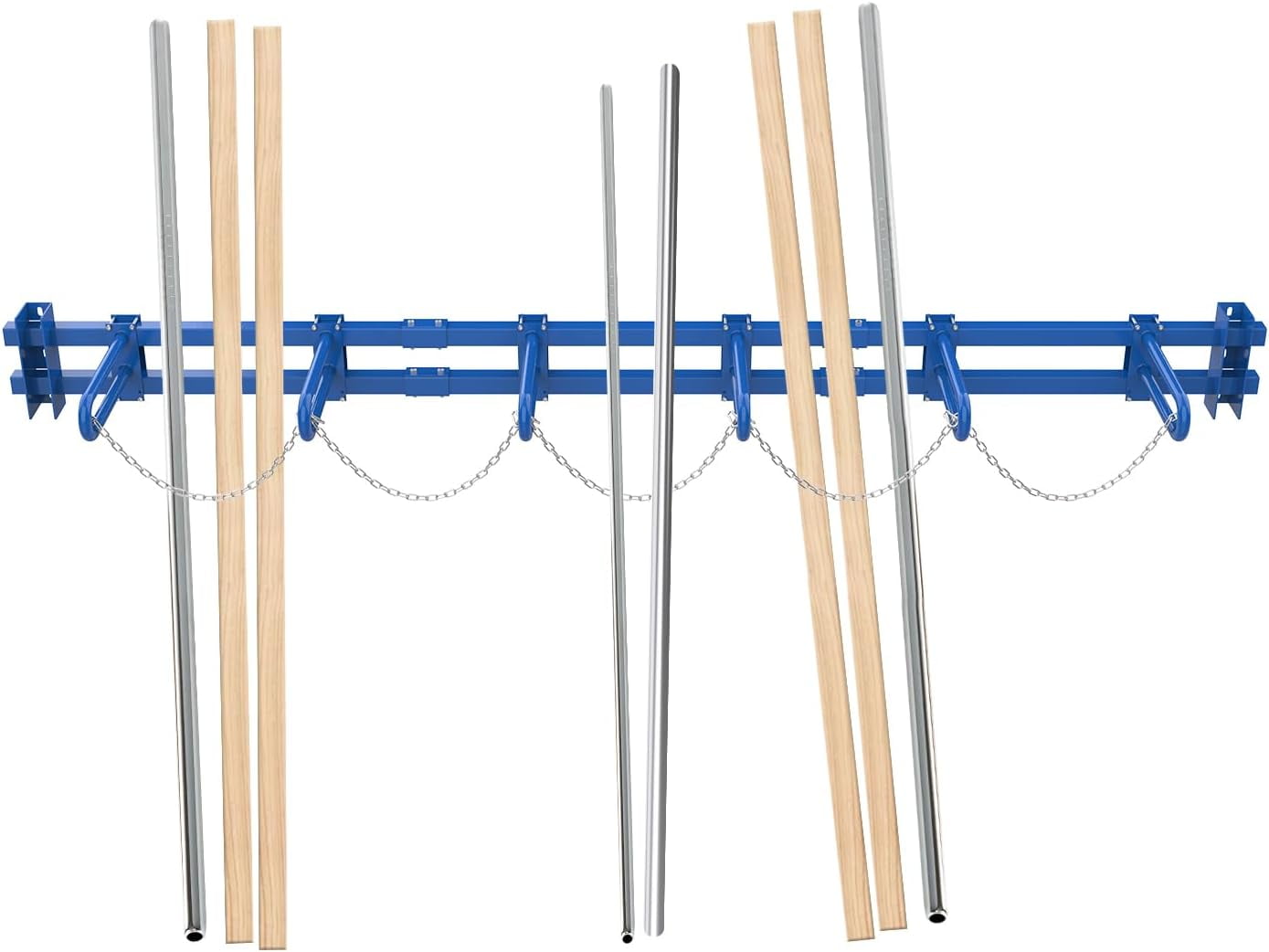 Vertical Bar Storage Rack, 14 in. x 100 in. x 9 in. Heavy Duty Metal ...