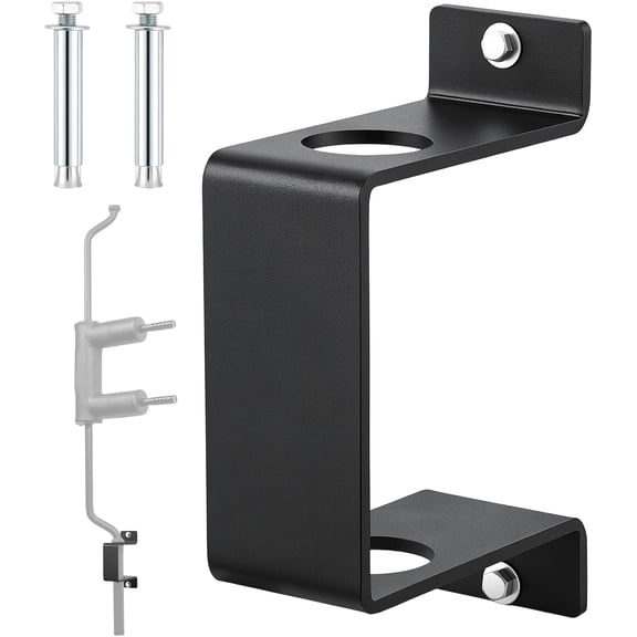 Vertical Barbell Storage Rack Wall Mounted Safety Squat Bar Storage Holder Space Saving Single Weight Bar Holder Rack Attachments for Home Garage Gym Workout Equipment