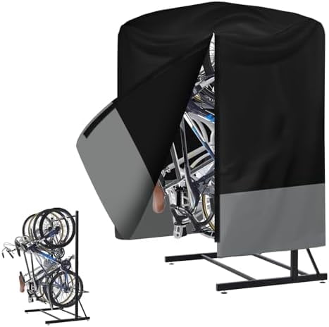 Bike Rack Cover Vertical Bike Rack Cover, Waterproof Bike Cover, Outdoor Sun Rain Snow ...