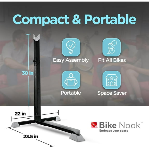 Vertical Bike Stand - Floor Storage Rack for Garage & Indoor Use, No Drilling Required