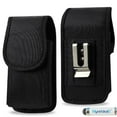 thumbnail image 1 of Vertical Black Rugged Canvas Case Pouch Holster for Blackberry Aurora ,w/Metal Clip and Belt Loop. (MH02D) + MYNETDEALS Stylus, 1 of 4