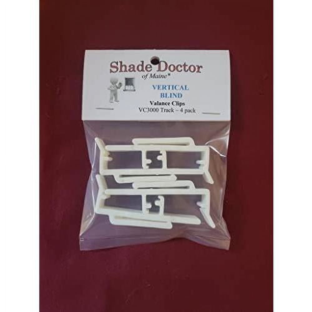 Vertical Blind Dust Cover Valance Clips For 1 1/2" V3000 Track (4Pack