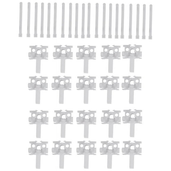 Vertical Blind Repair Carrier with Stem Blinds Kit White Replacement Parts20Pcs