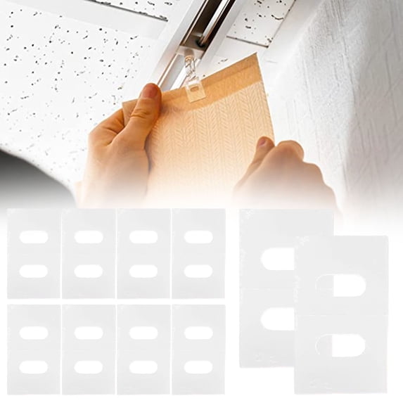 Vertical Blind Repair Tabs 10PCS, Adhesive Blind Vane Replacement, Clear Peel & Stick Repair for Torn or Damaged Vertical Blinds, Quick DIY Fix for Home, Office, Apartments