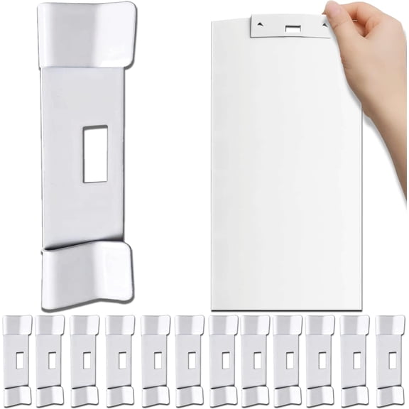 Vertical Blind Repair Vane Savers, Metal Vertical Blind Repair Tabs for Vertical Blinds Replacement Slats, White (12)