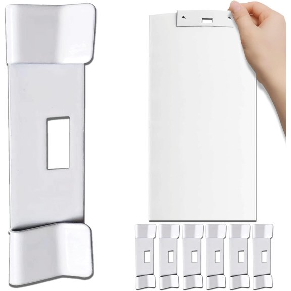 Vertical Blind Repair Vane Savers Replacement Tabs for Vertical Blinds Slats, Durable Metal, White, Pack of 6