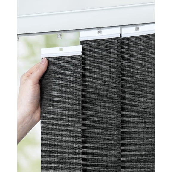 Vertical Blind Replacement Slats, 3.582.5 in, Black