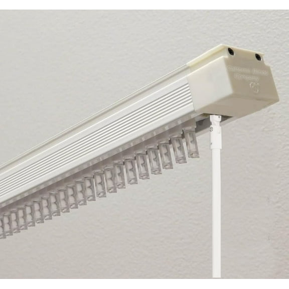 Vertical Blinds Replacement Headrail Track Custom Made to Your Size, One Way Control (Left or Right) - Complete with Brackets and Hardware - (42.5 Inches)