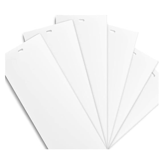 Vertical Blinds Replacement Slats - 6 Pack - 82.5" Length x 3.5" Width - White Vinyl Window Coverings for Sliding Glass Doors, Patio & Large Windows