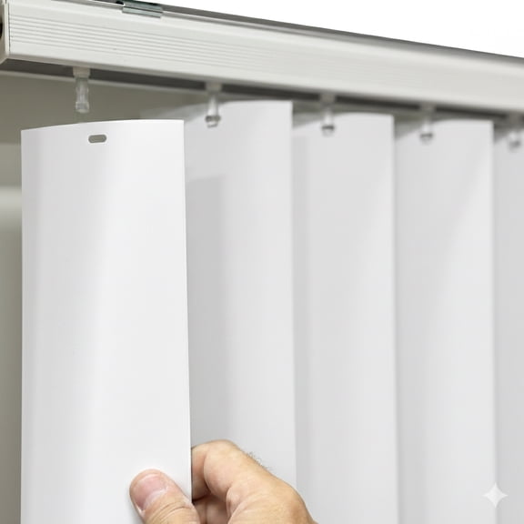 Vertical Blinds Replacement Slats Heavy Duty PVC Smooth Curved (White) You Pick Size and Quantity (46.5 Inches) (34 Pack)