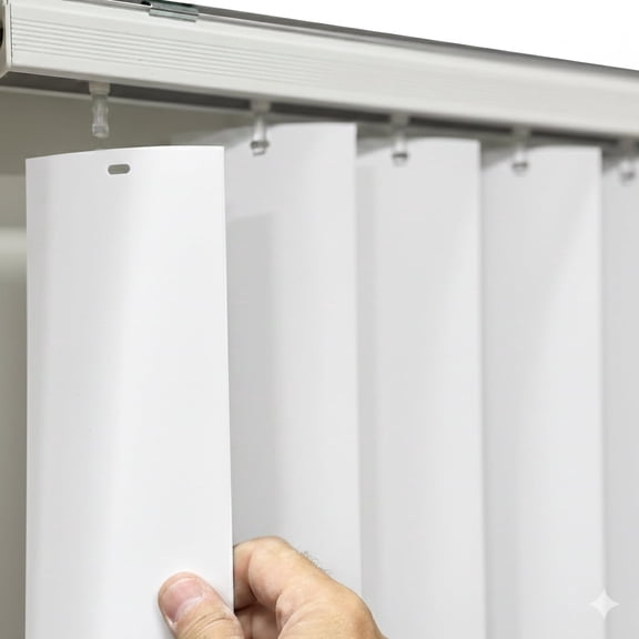 Vertical Blinds Replacement Slats Heavy Duty PVC Smooth Curved (White) You Pick Size and Quantity (64.5 Inches) (10 Pack)
