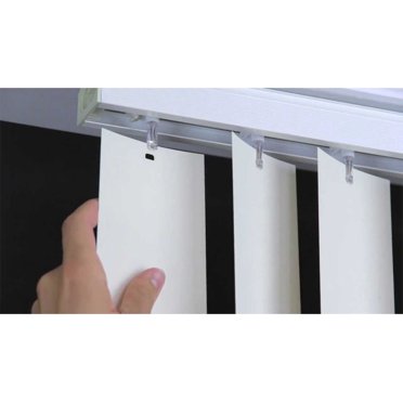 White PVC Vertical Blind Replacement Slats - Heavy Duty Smooth Curved | Choose Your Size & Quantity (82.5" Length, 20 Slats)