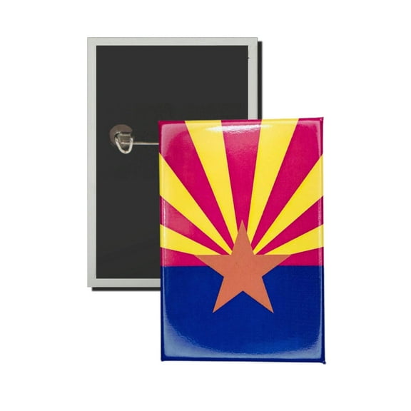Vertical Button - State Flag Arizona - USA | Wearable Lapel Pin, Travel Souvenir, Collectible Display Piece