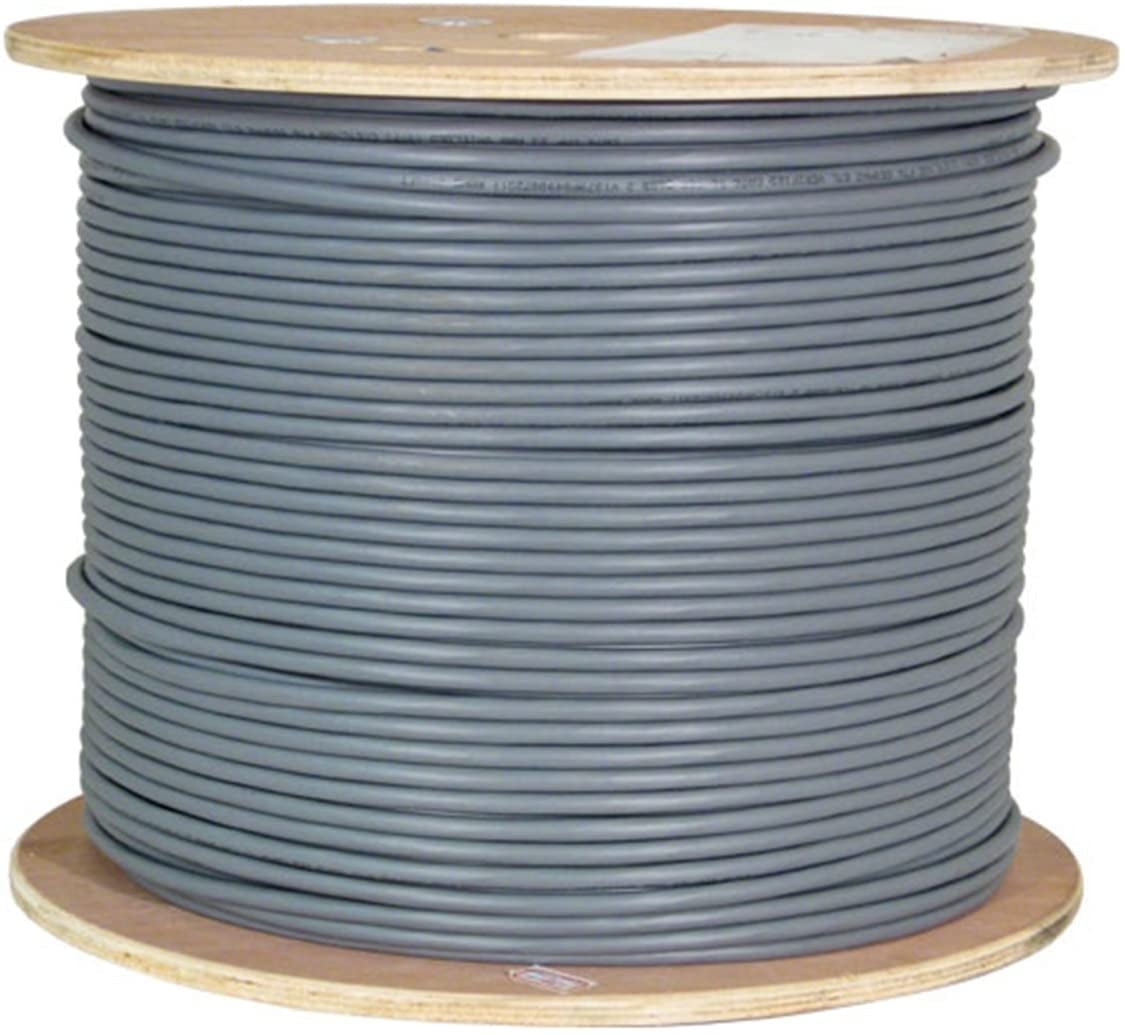Vertical Cable 064 Series 1000ft Cat6A Shielded Solid Network Cable - Gray