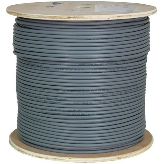 Vertical Cable 064 Series 1000ft Cat6A Solid Network Cable - Gray