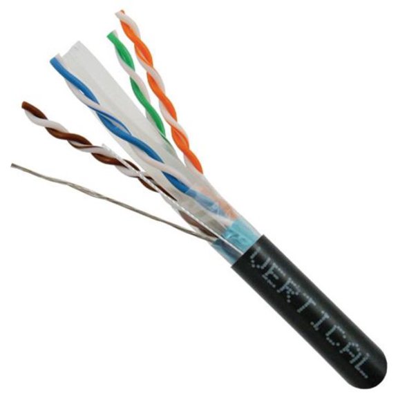 Vertical Cable 1000ft Solid Shielded Cat6 Cable - 23AWG F/UTP 550MHz CMR