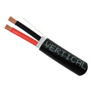 Vertical Cable  209-2320/DB 2 Conductor Direct Burial 14AWG Audio Cable, UV Rated, Stranded Black | 500 ft. Pull Box