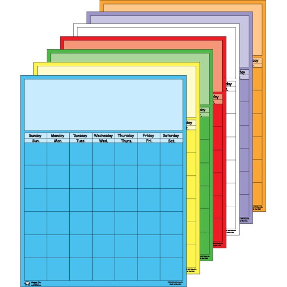 SHAPES ETC. Calendar - Set of 7