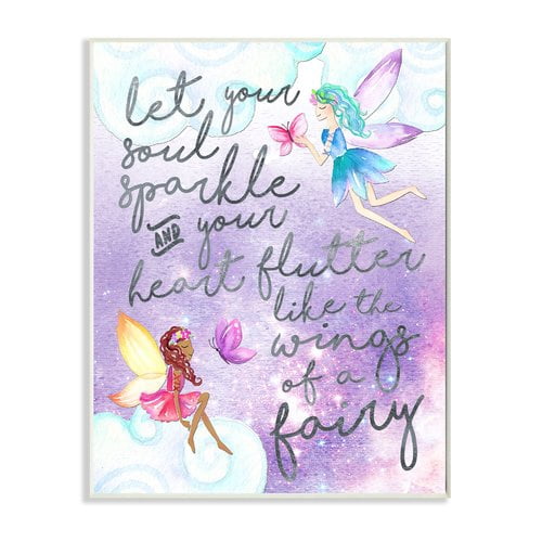 the kids room by stupell the let your soul sparkle fairies painting stretched canvas wall art signs and plaques