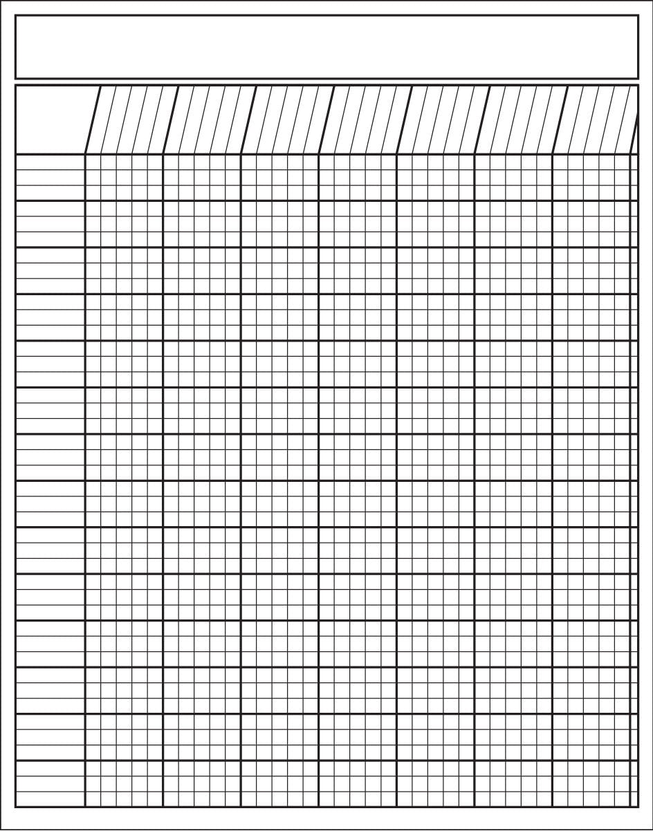 SHAPES ETC. Vertical Chart - White