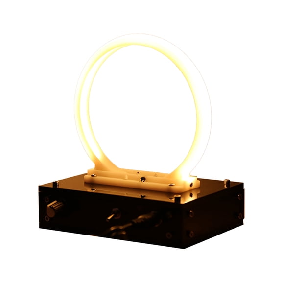 Vertical Circular Accelerator, High-Speed Kinetic Desk Decor, 3D Printed LED Ring Light, Home Decor, Adjustable Ambient Light, Unique Tech Gifts for Men & Office Gadget