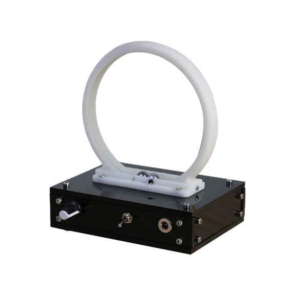 Vertical Circular Accelerator, High-Speed Kinetic Desk Decor, 3D Printed LED Ring Light, Home Decor, Adjustable Ambient Light, Unique Tech Gifts for Men & Office Gadget