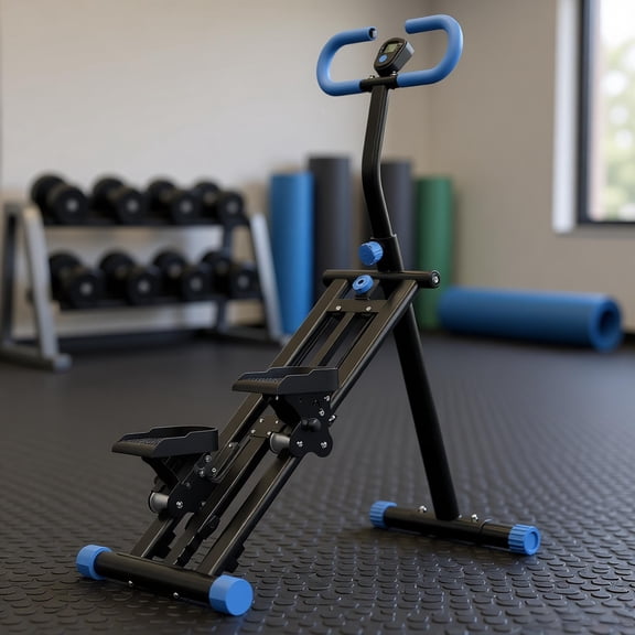 Vertical Climber Exercise Machine Full Body Workout with Digital Display Adjustable Handlebar Non-Slip Pedals Foldable Home Gym Fitness Equipment for Cardio Strength Training Stair Stepper