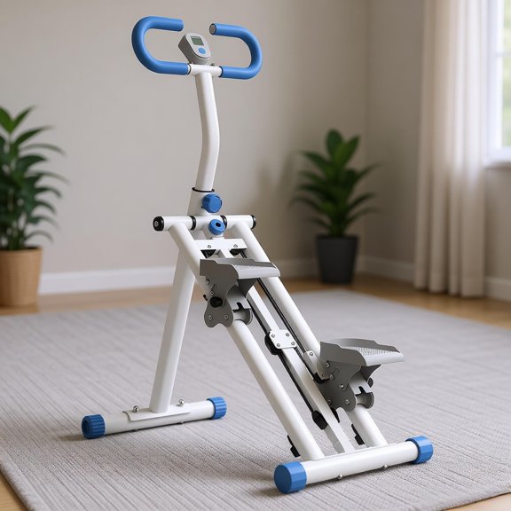 Vertical Climber Exercise Machine Full Body Workout with Digital Display Adjustable Handlebar Non-Slip Pedals Foldable Home Gym Fitness Equipment for Cardio Strength Training Stair Stepper