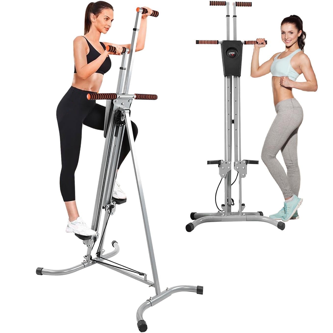 Vertical Climber Folding Heavy Duty 440lbs Loading Exercise Vertical Climber Stepper Home Gym Fitness Workout Cardio Machine