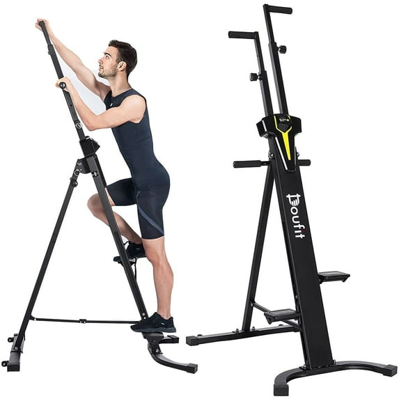 Vertical Climber Stepper Machine Folding Indoor Exercise Fitness Machine Climbing Stair Stepper for Office Home Gym
