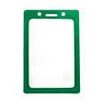 thumbnail image 1 of Vertical Color-Frame Badge Holder - Clear Vinyl Window Protector with Color Border for Single Credit Card Size Key Cards and Badges by Specialist ID (Green), 1 of 5