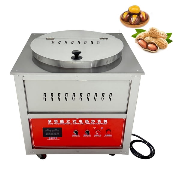 Vertical Commercial Electric Coffee Roaster 7.5kg Cast Iron Pot Roasting Machine for Nuts and Beans 220V