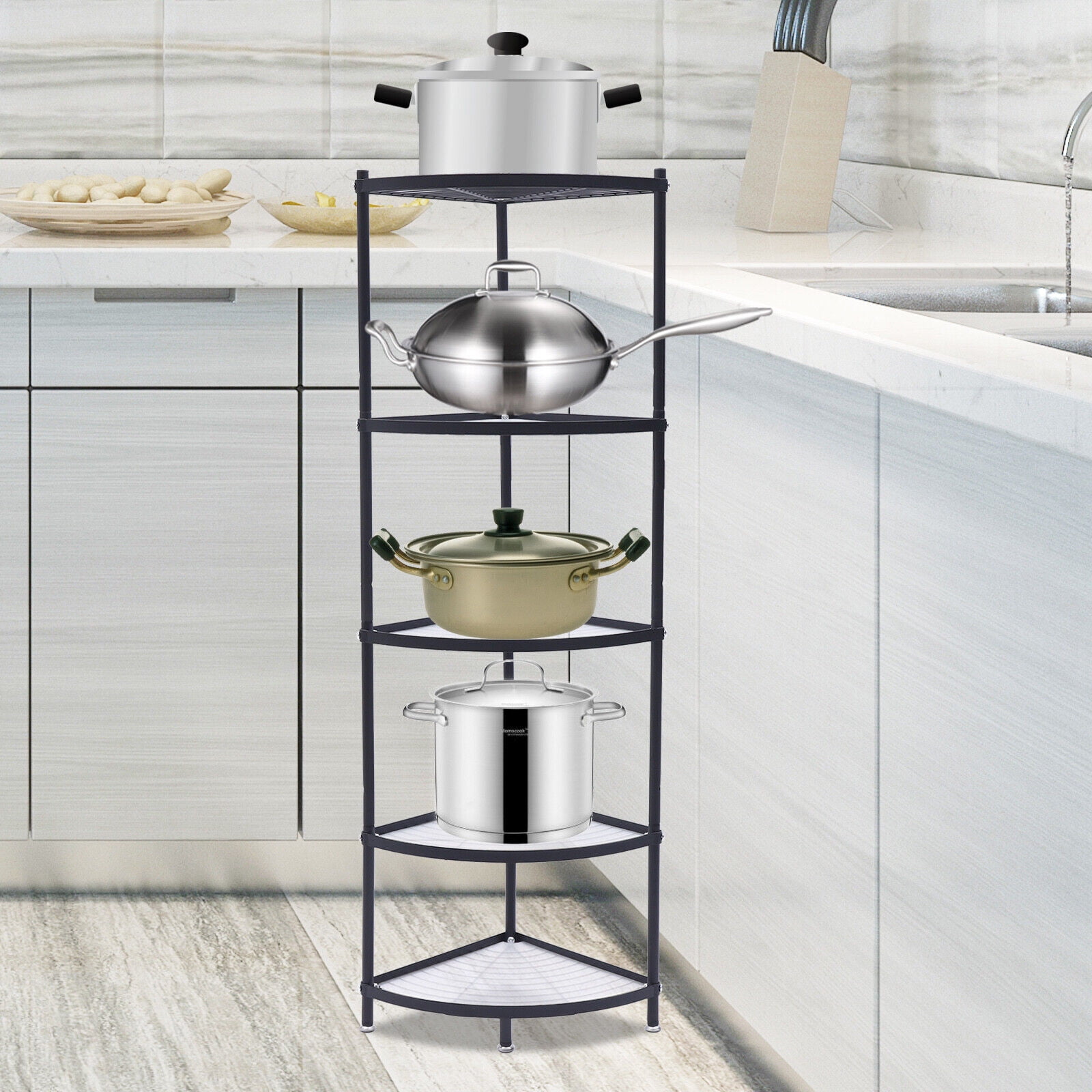 Vertical Cookware Stand Plant Rack 5 Layer Handy Bookshelf Home Retail